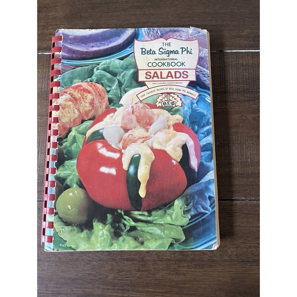 Beta Sigma Phi Salads Cookbook Spiral Bound 1970 Vintage
